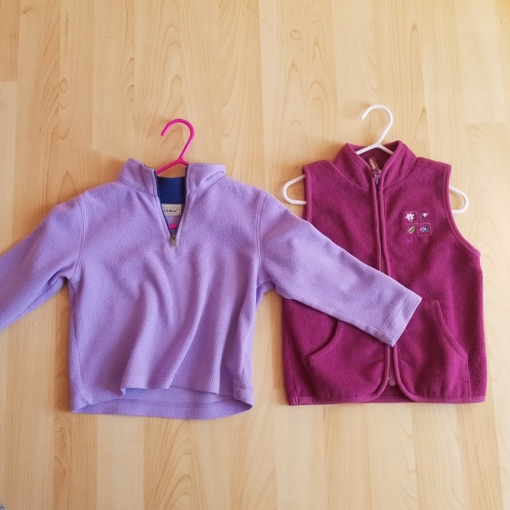 fleece vest and pullover